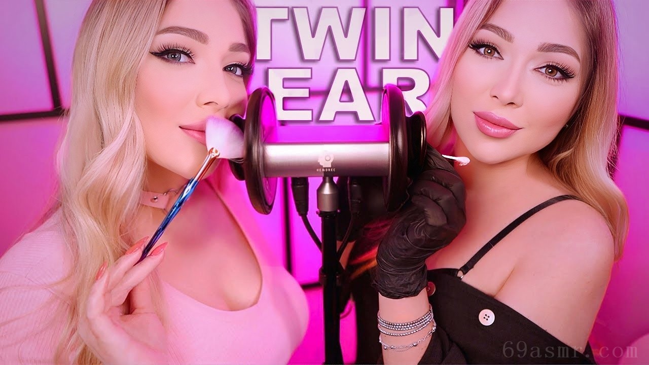 ASMR Twin Deep Ear Cleaning 特写呼吸声、口音、不说话……嗯……几乎