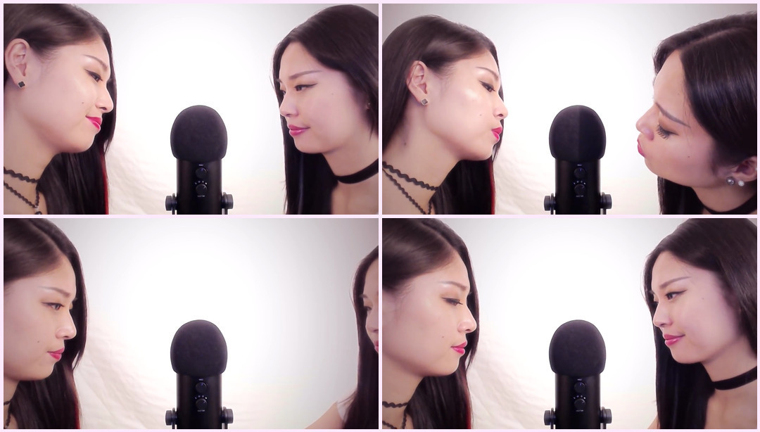 [ASMR] 双胞胎接吻声音 1 小时（不说话） 双胞胎Asmr ASMR视频