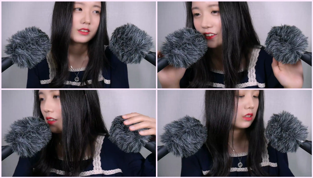 ASMR 蓬松麦克风触摸和耳语 |韩语对话 |迈克动人的喋喋不休（sksk，tktk，Blowing...） Sonagi ASMR视频