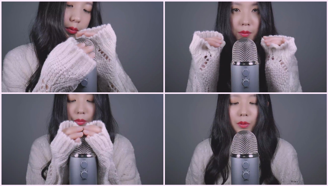 ASMR 吹耳、手部动作、用毛衣触摸麦克风和摩擦（不说话） Sonagi ASMR视频