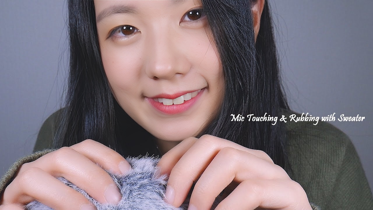 ASMR 吹耳蓬松麦克风触感搭配毛衣 | 天天要闻脑部按摩，麦克风摩擦 | 1 小时（不说话）