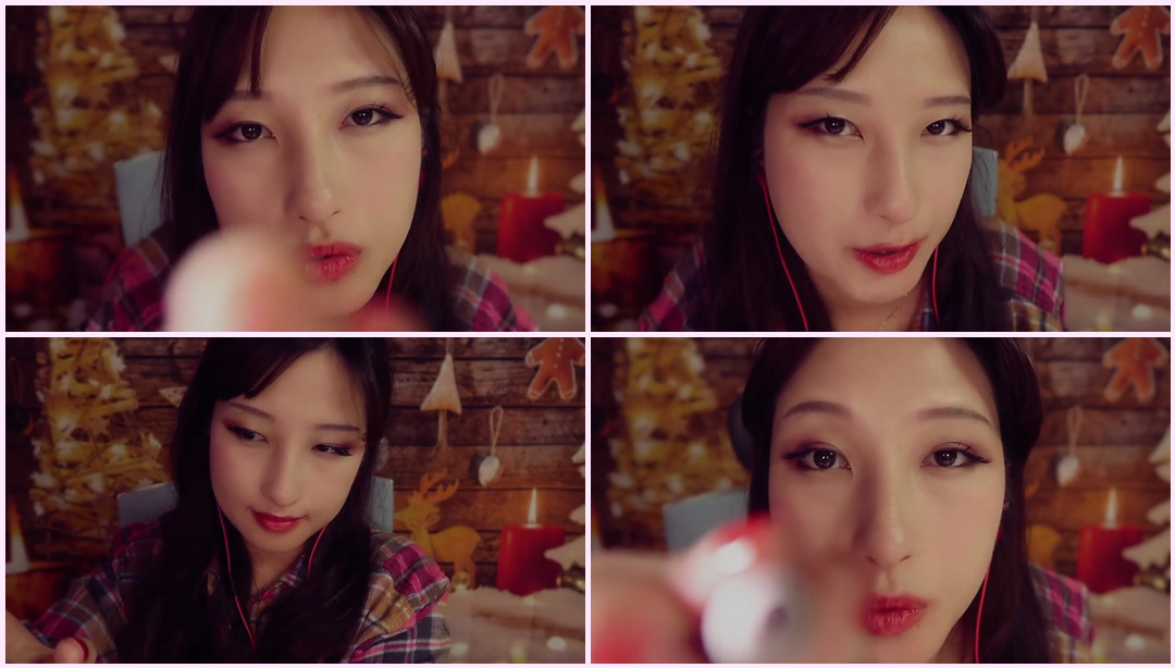 韩国 ASMR 朋友为你的圣诞派对化妆  Kaya ASMR视频