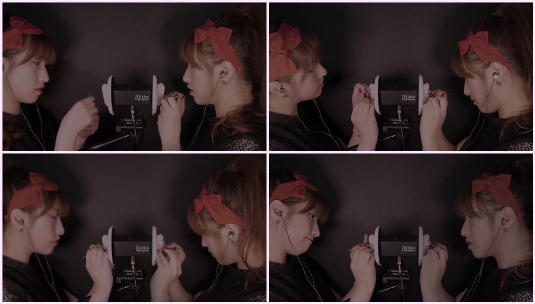 ASMR。带金属耳塞的双耳清洁（不说话）- 双胞胎Asmr ASMR视频